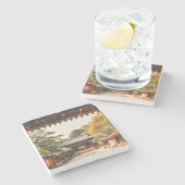 Komorebi - The Sun-Drenched Temple Steinuntersetzer (Seitenansicht)