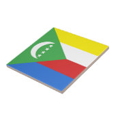 Komoren-Flagge Fliese (Seite)