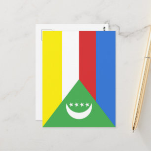 Komoren-Flagge Postkarte