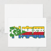 Komoren - in chinesischer Postkarte (Vorne/Hinten)