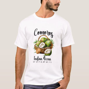 Komoren Kokosnuss Indischer Ozean Tropische Insel T-Shirt