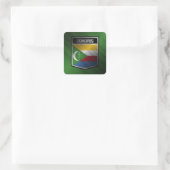 Komoren Quadratischer Aufkleber (Tasche)