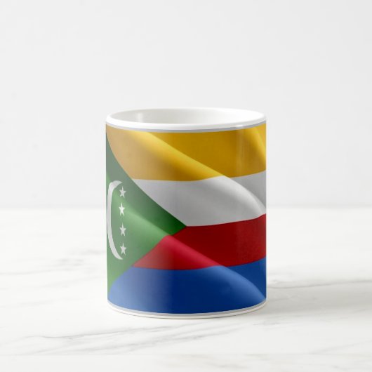 Komoren - Wellenflagge - Kaffeetasse (Mittel)
