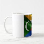 Komoren - Wellenflagge - Kaffeetasse (Links)