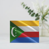 Komoren - Wellenflagge - Postkarte (Stehend Vorderseite)