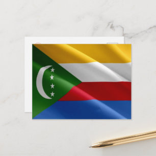 Komoren - Wellenflagge - Postkarte