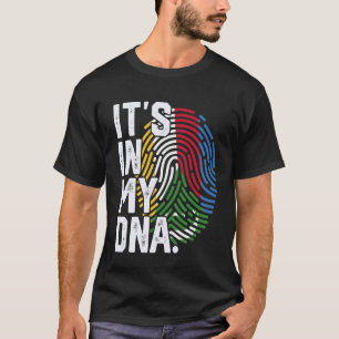 Komoren-Wurzeln-Flagge-Fingerabdruck-Grafik-Patrio T-Shirt