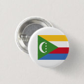 Komorische Flagge, Flagge der Komoren Button (Vorne & Hinten)