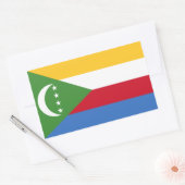 Komorische Flagge, Flagge der Komoren Rechteckiger Aufkleber (Umschlag)