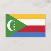 Komorische Flagge, Flagge der Komoren Visitenkarte (Vorderseite)