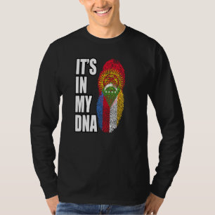 Komorisches und kirgisisches Misch-DNA-Erbe-Flagge T-Shirt