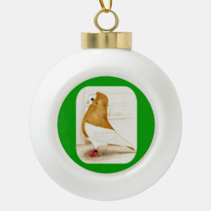 Komorner Yellow Mag Pigeon 1973 Keramik Kugel-Ornament