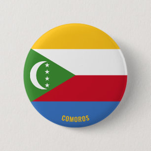 Komoros Flag Charming Patriotic Button