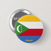 Komoros Flag Charming Patriotic Button (Vorne & Hinten)