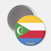 Komoros Flag Charming Patriotic Magnet (Vorderseite/Rückseite)