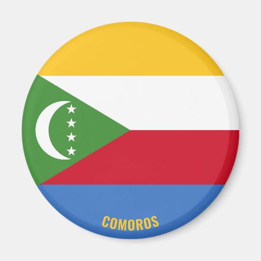 Komoros Flag Charming Patriotic Magnet (Vorne)