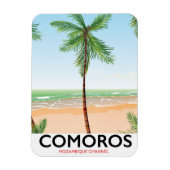 Komoros Insel Urlaub Poster. Magnet (Vertikal)
