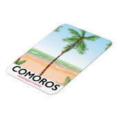 Komoros Insel Urlaub Poster. Magnet (Linke Seite)
