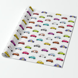 Kompakte Autos im Retro-Stil Geschenkpapier