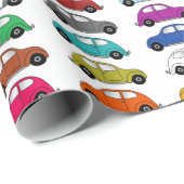Kompakte Autos im Retro-Stil Geschenkpapier (Rolleneckpunkt)