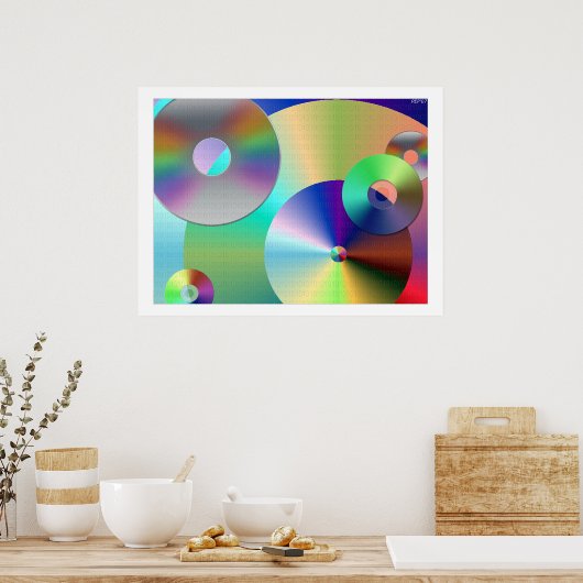 Kompakte Festplatten Poster (Küche)