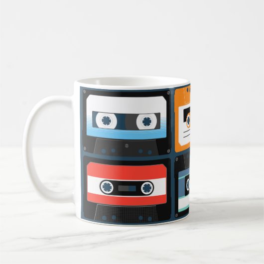 Kompakte Kassetten. Set. Vintage Bildfläche  Kaffeetasse (Links)