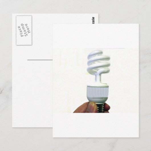 Kompakte Leuchtstofflampe Postkarte (Vorne/Hinten)