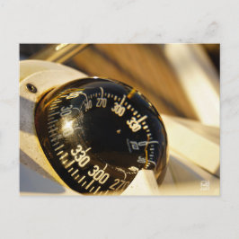 Kompas helpt navigeren en koer behouden.  postkarte