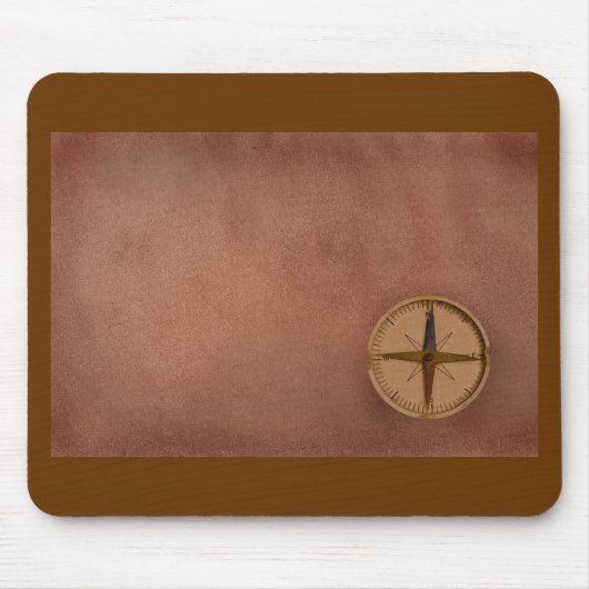 Kompass auf altem Papier Mousepad (Vorne)
