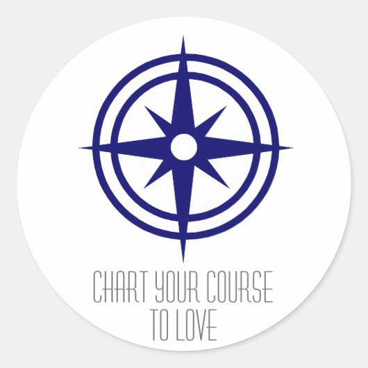 Kompass-Aufkleber Runder Aufkleber (Vorderseite)