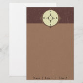 Kompass-Briefpapier Briefpapier (Vorne/Hinten)