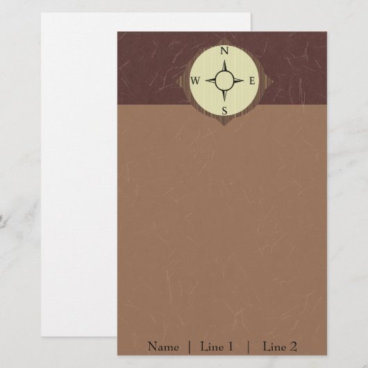 Kompass-Briefpapier Briefpapier (Vorne/Hinten)