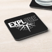 Kompass erkunden getränkeuntersetzer (Linke Seite)