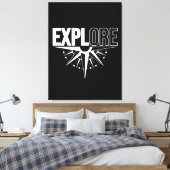 Kompass erkunden leinwanddruck (Insitu (Schlafzimmer))