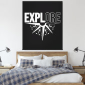 Kompass erkunden leinwanddruck (Insitu (Schlafzimmer))