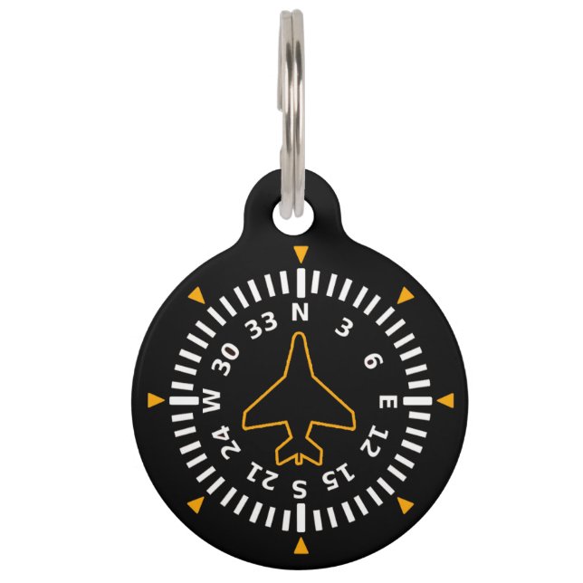 Kompass-Fluggerät Haustiermarke (Vorderseite)