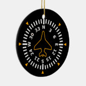 Kompass-Fluggerät Keramik Ornament (Rechts)