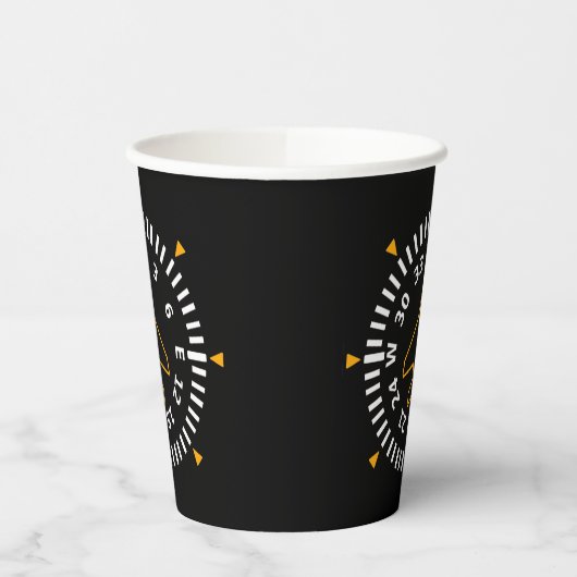 Kompass-Fluggerät Pappbecher (Links)