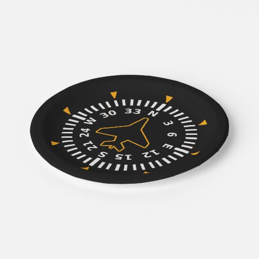 Kompass-Fluggerät Pappteller (Schrägansicht)