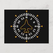 Kompass-Fluggerät Postkarte (Vorderseite)