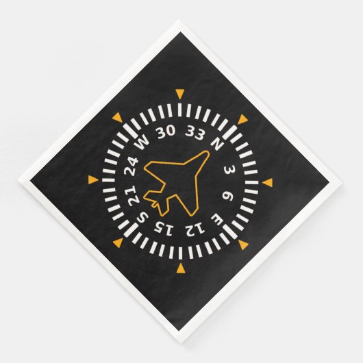 Kompass-Fluggerät Serviette (Ecke)