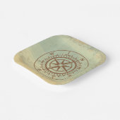 Kompass für alte Kartenfahrten Pappteller (Gewinkelt)