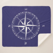 Kompass für Schiffe der Nautischen Marine, blau un Sherpadecke (Vorderseite (Horizontal))
