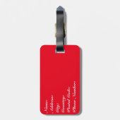 Kompass Gepäckanhänger (Rückseite vertikal)