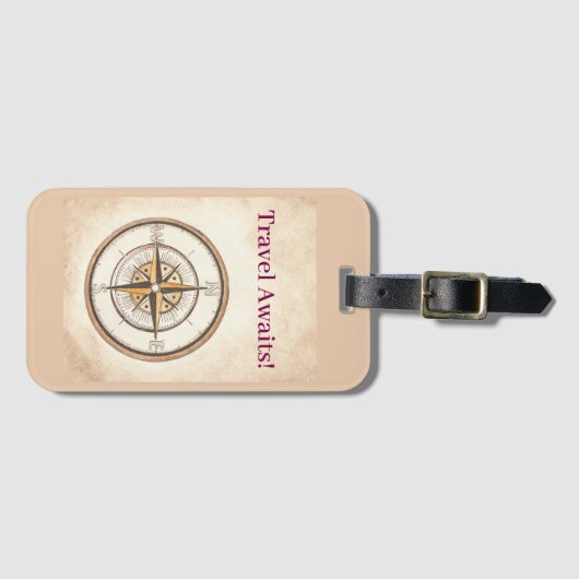 Kompass Gepäckanhänger (Vorderseite (Horizontal))