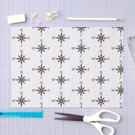 Kompass-Geschenkpapier Seidenpapier (Handwerk)