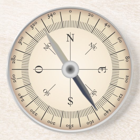 Kompass Getränkeuntersetzer (Vorne)