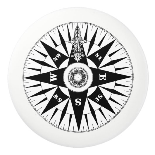 Kompass-Griff Keramikknauf (Vorderseite)