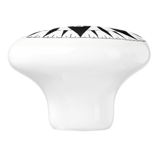 Kompass-Griff Keramikknauf (Seitenansicht)