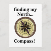 Kompass Instrument Navigationsrichtung Lustig Postkarte (Vorderseite)
